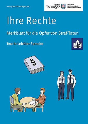 Cover Ihre Rechte - Merkblatt für Opfer in Leichter Sprache Cover Ihre Rechte - Merkblatt für Opfer in Leichter Sprache