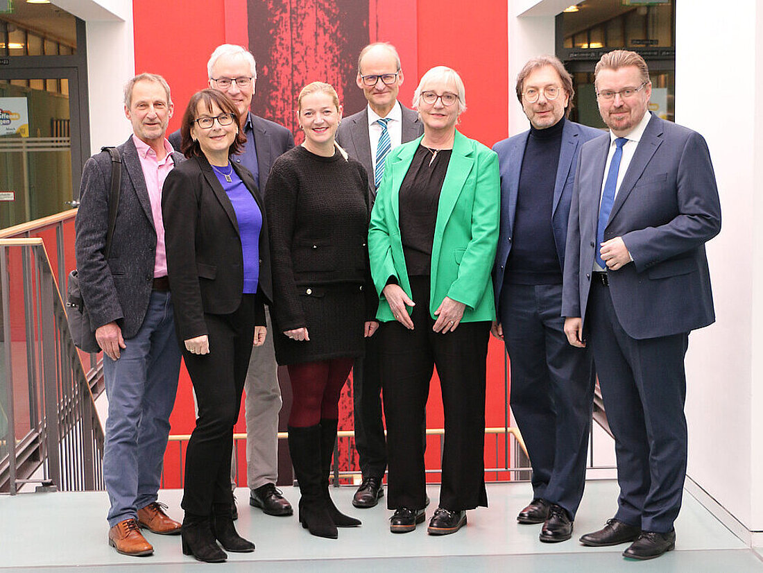 Justizministerin Beate Meißner und Staatssekretär Christian Klein mit der Präsidentin und den Präsidenten der Thüringer Obergerichte sowie der Generalstaatsanwältin